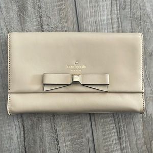 Kate Spade clutch, neutral color
